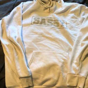 White and Silver Sassy Sweatshirt